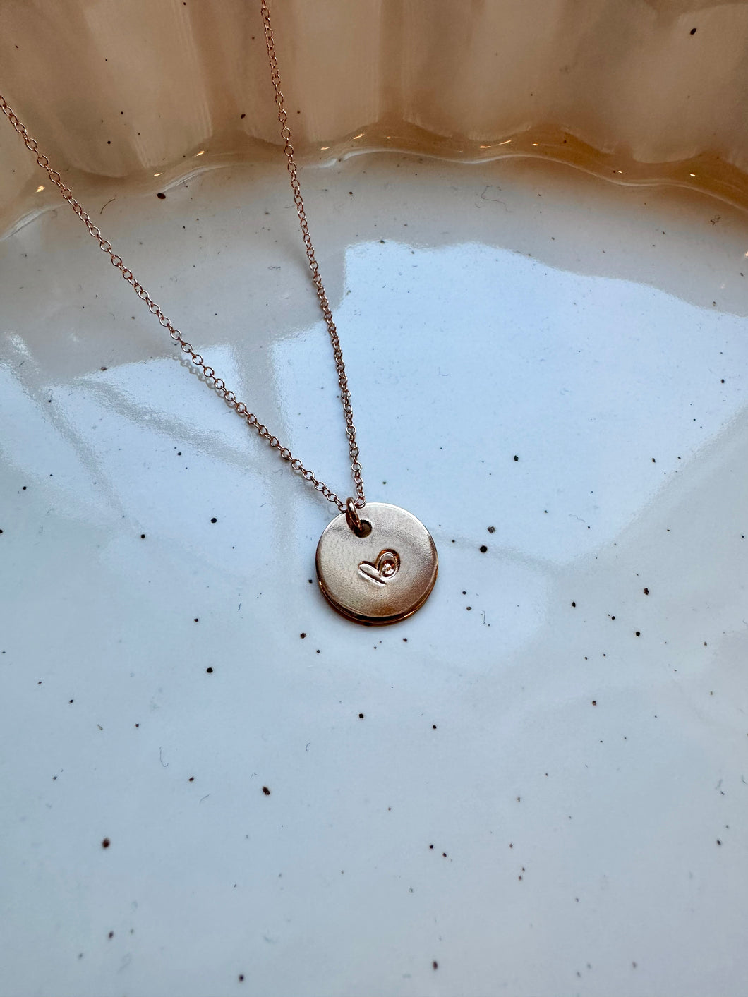 Clearance Rose Gold Heart Necklace